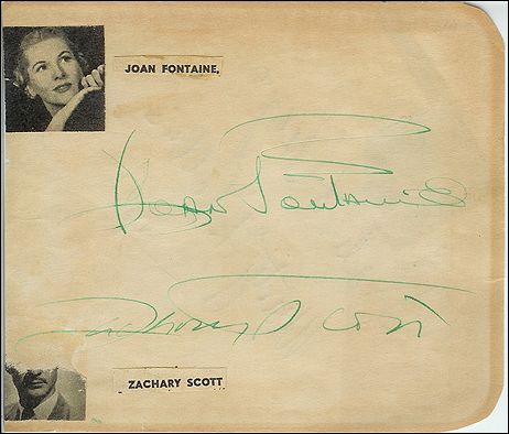 Scott Zachary autograph book page - Click Image to Close